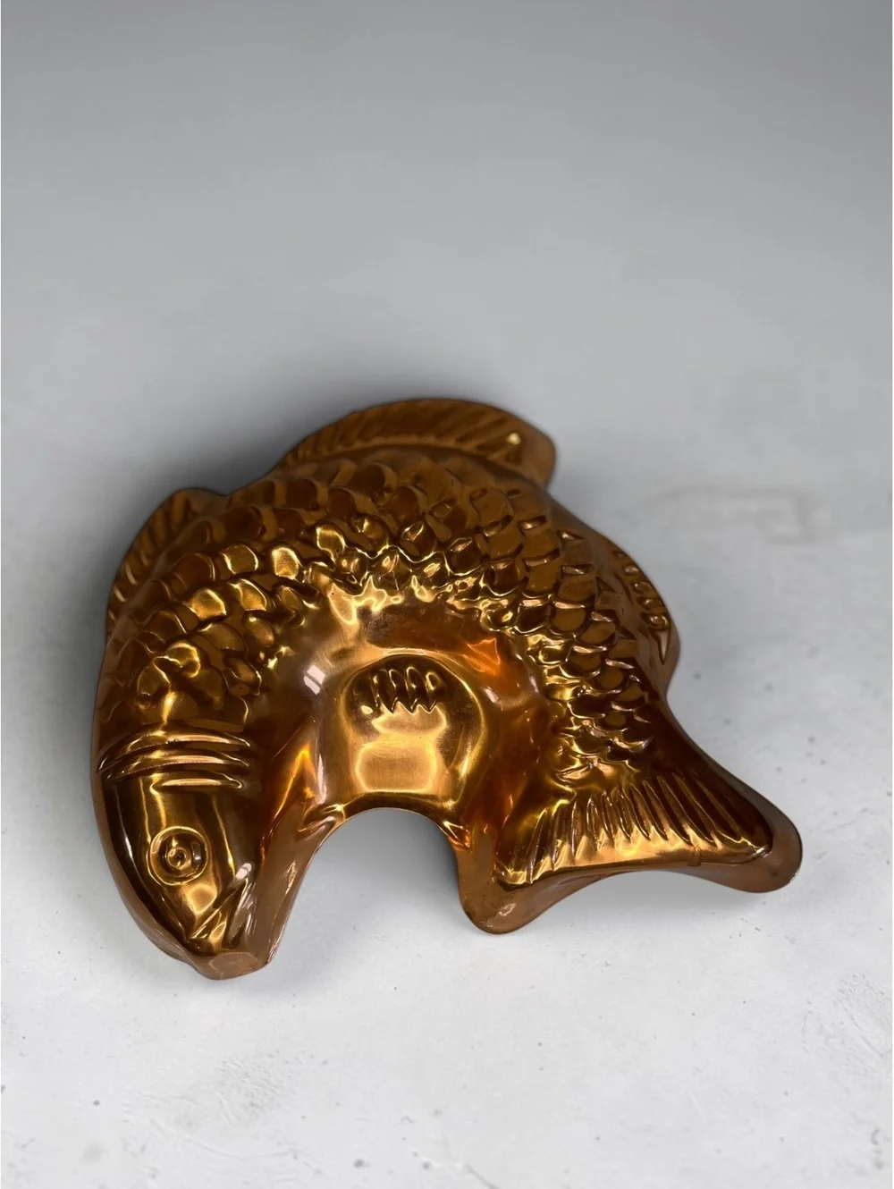 Vintage copper fish mold